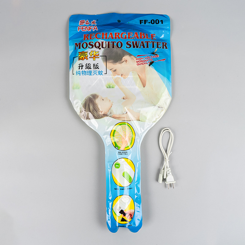 FF-001 400mA 3-color electric mosquito swatter with figure-eight wire
