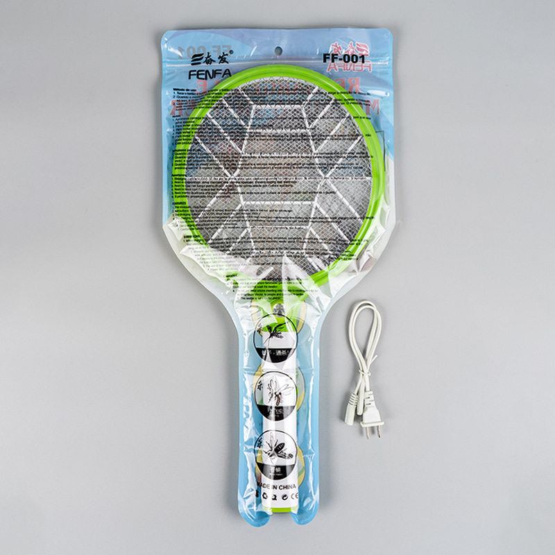 FF-001 400mA 3-color electric mosquito swatter with figure-eight wire
