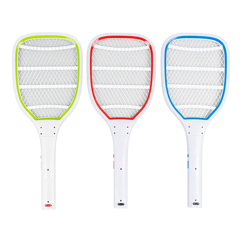 FF-002 3-Color LED Lead-Acid Battery 400mAh with Plug Electric Mosquito Swatter
