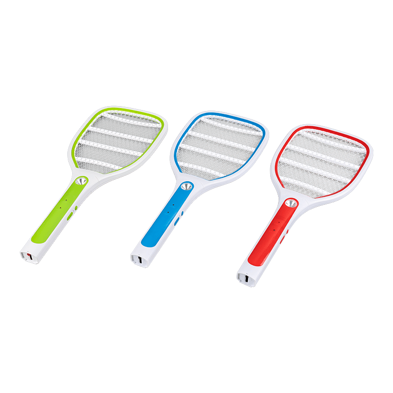 FF-002 3-Color LED Lead-Acid Battery 400mAh with Plug Electric Mosquito Swatter