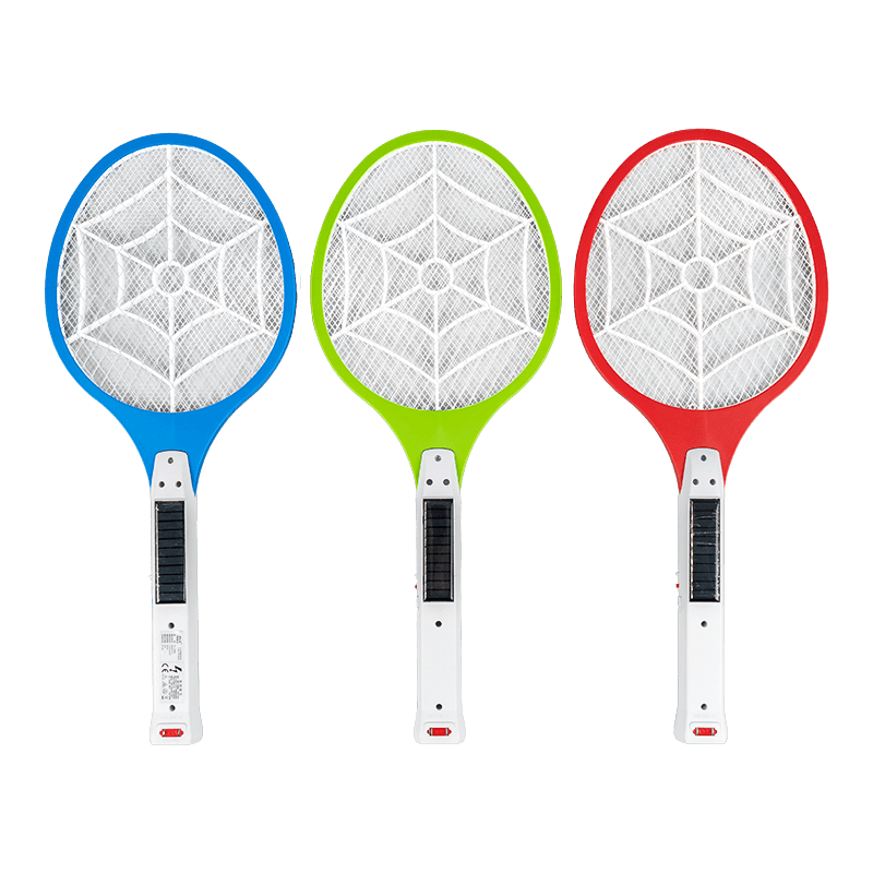 FF-786A 3-Color Solar with Plug Lead-Acid Battery 400mAh Electric Mosquito Swatter