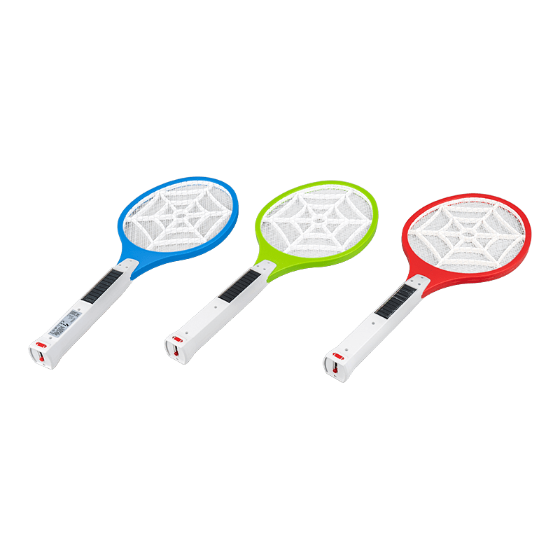 FF-786A 3-Color Solar with Plug Lead-Acid Battery 400mAh Electric Mosquito Swatter