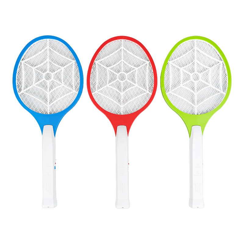 FF-786A 3-Color Solar with Plug Lead-Acid Battery 400mAh Electric Mosquito Swatter