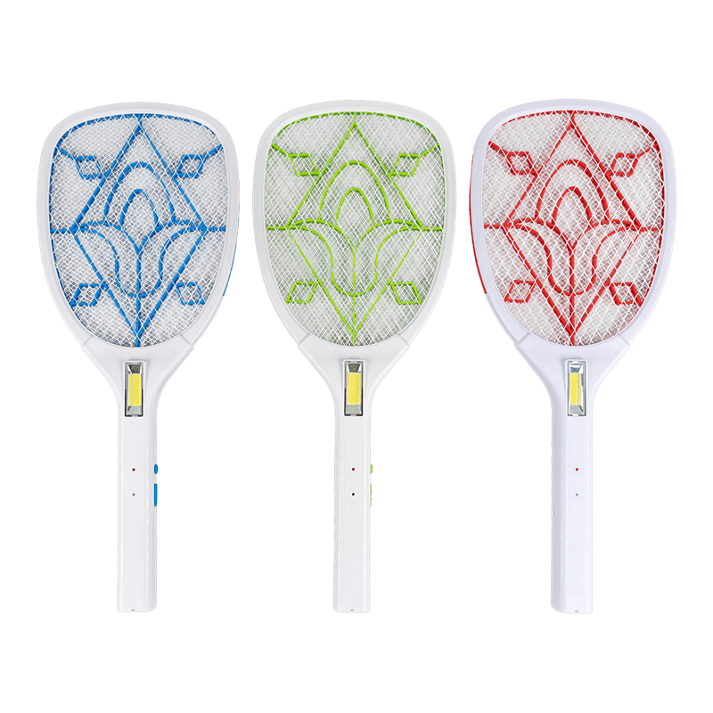 FF-785A 1200mAh 3-color electric mosquito swatter with USB cable