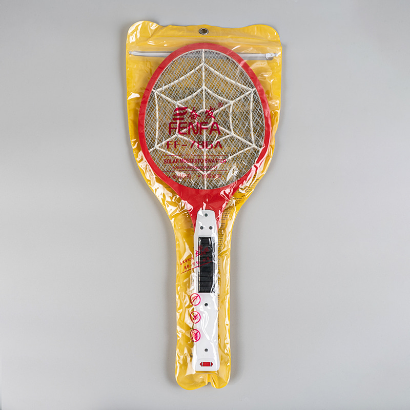FF-786A 3-Color Solar with Plug Lead-Acid Battery 400mAh Electric Mosquito Swatter