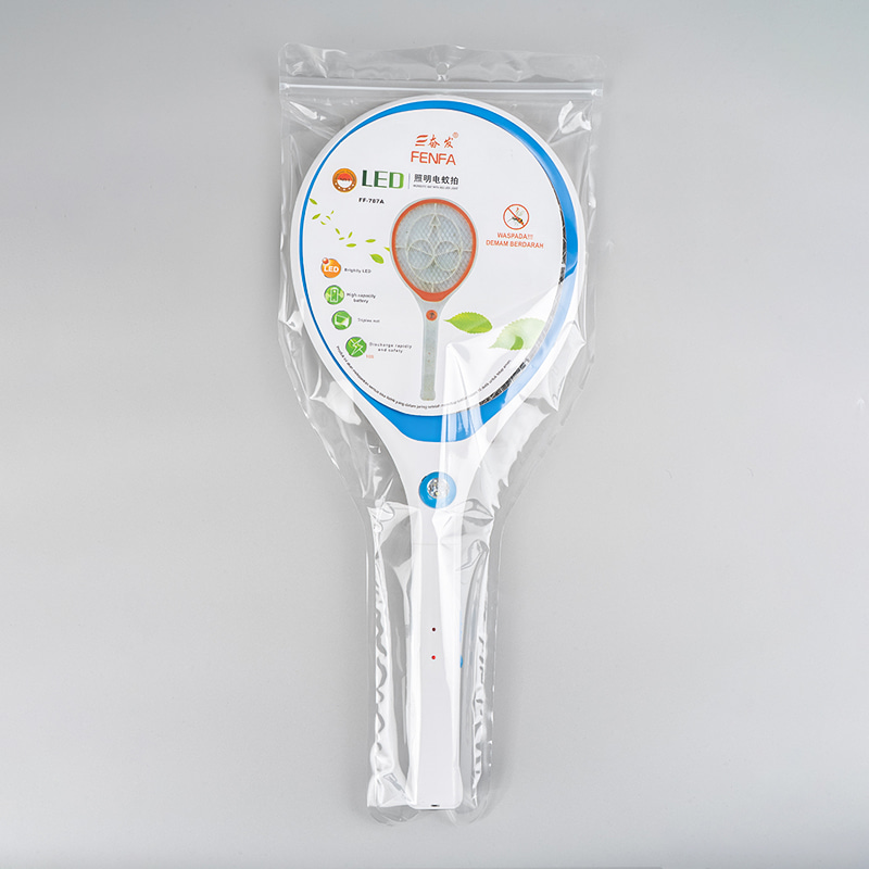 FF-787A 3-Color LED Solar with Plug Lead-Acid Battery 400mAh Electric Mosquito Swatter