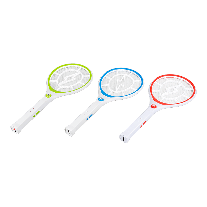 FF-787A 3-Color LED Solar with Plug Lead-Acid Battery 400mAh Electric Mosquito Swatter
