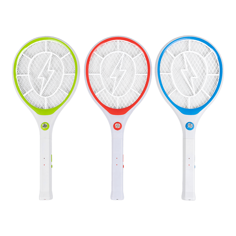FF-787A 3-Color LED Solar with Plug Lead-Acid Battery 400mAh Electric Mosquito Swatter