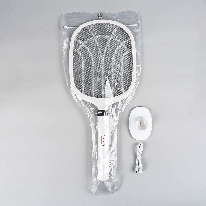 FF-883 1200mAh Embroidered Pattern Lamp USB Base Rechargeable Electric Mosquito Swatter