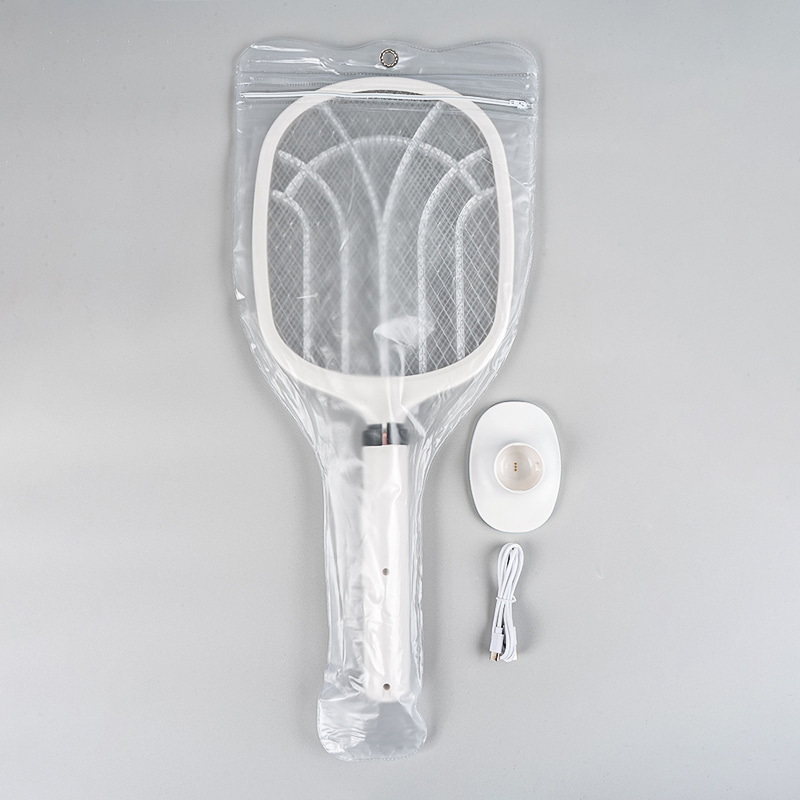 FF-883 1200mAh Embroidered Pattern Lamp USB Base Rechargeable Electric Mosquito Swatter