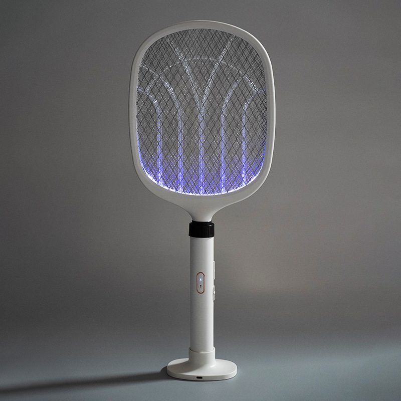 FF-883 1200mAh Embroidered Pattern Lamp USB Base Rechargeable Electric Mosquito Swatter