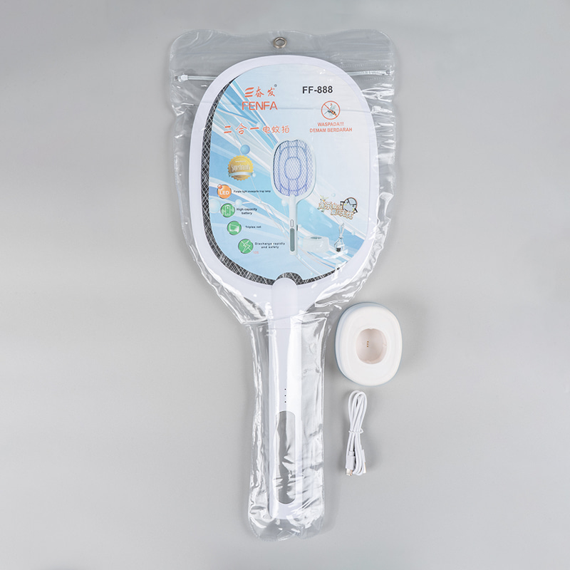 FF-888 1200mAh Five-Level LED Mosquito Swatter USB Rechargeable