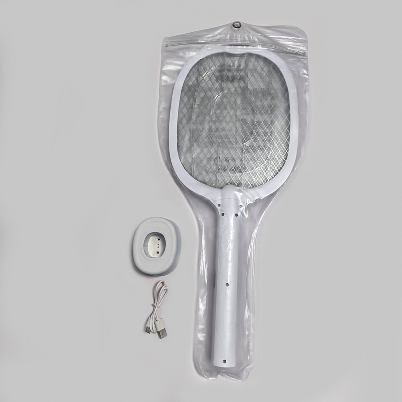 FF-888A 1200mAh Bottom-Charge Embroidered Pattern Lamp USB Base High-Efficiency Electric Mosquito Swatter