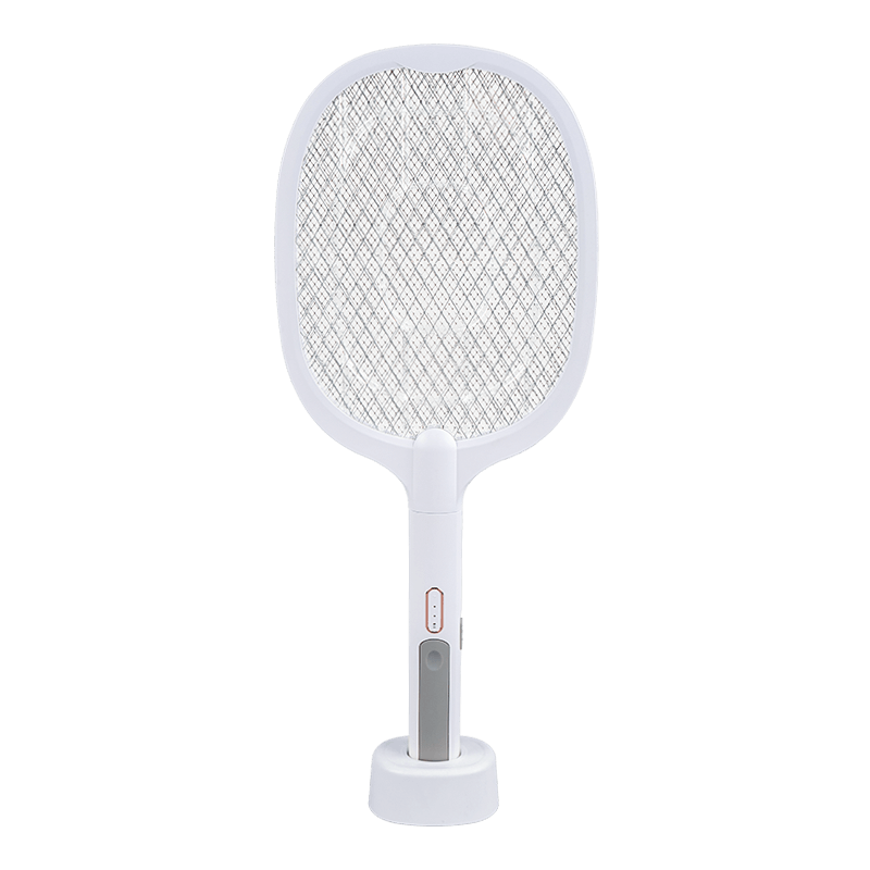 FF-888A 1200mAh Bottom-Charge Embroidered Pattern Lamp USB Base High-Efficiency Electric Mosquito Swatter