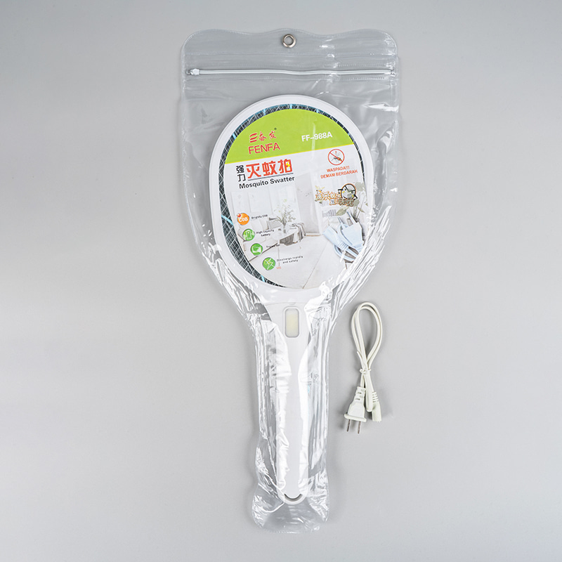 FF-988A 400mAh Portable Electric Mosquito Swatter with Light and Figure-Eight Cord