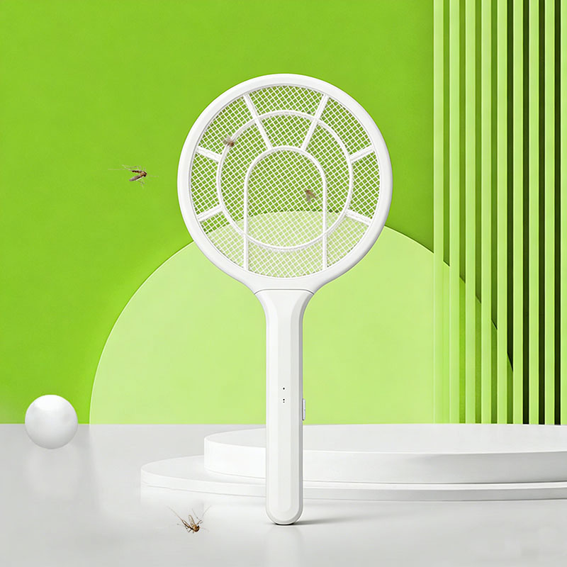 FF-672 500mAh lithium battery rust-pattern light electric mosquito swatter with base
