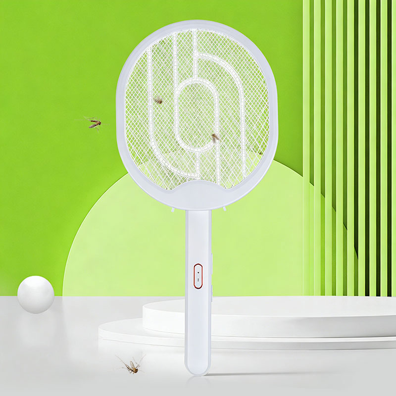 FF-881 Foldable USB rechargeable electric mosquito swatter with display screen