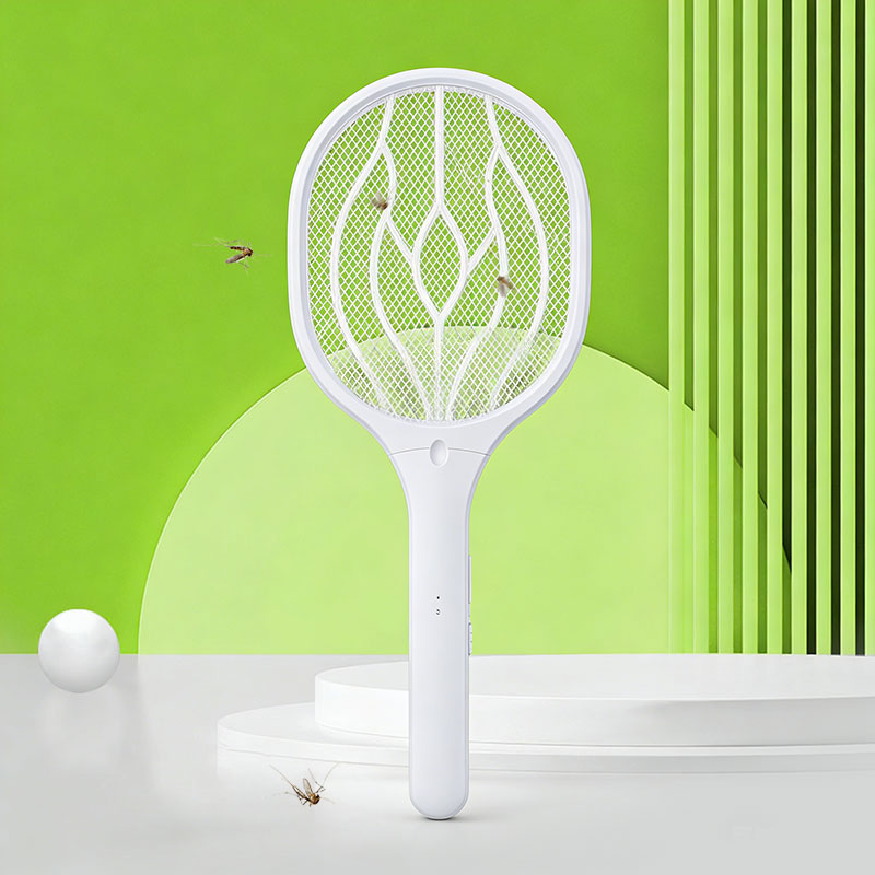FF-886 500mAh Flame Embroidered Pattern Lamp USB Base Electric Mosquito Swatter