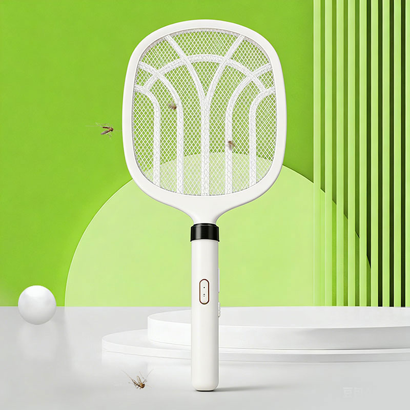 FF-883 1200mAh Embroidered Pattern Lamp USB Base Rechargeable Electric Mosquito Swatter